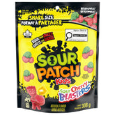 Maynards Bassetts Sour Patch Kids Cherry Blasters 308g pack front with vibrant cherry colors.