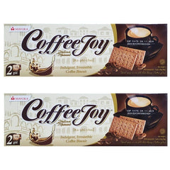 Mayora Coffee Joy Biscuit 90g pack 2 front view, ideal for sharing.
