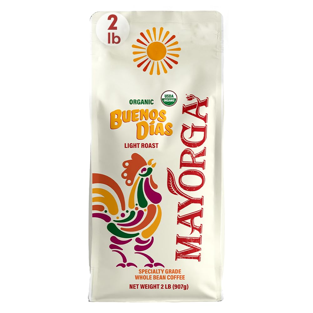 Mayorga Buenos Días light roast beans for a bright, citrusy cup.