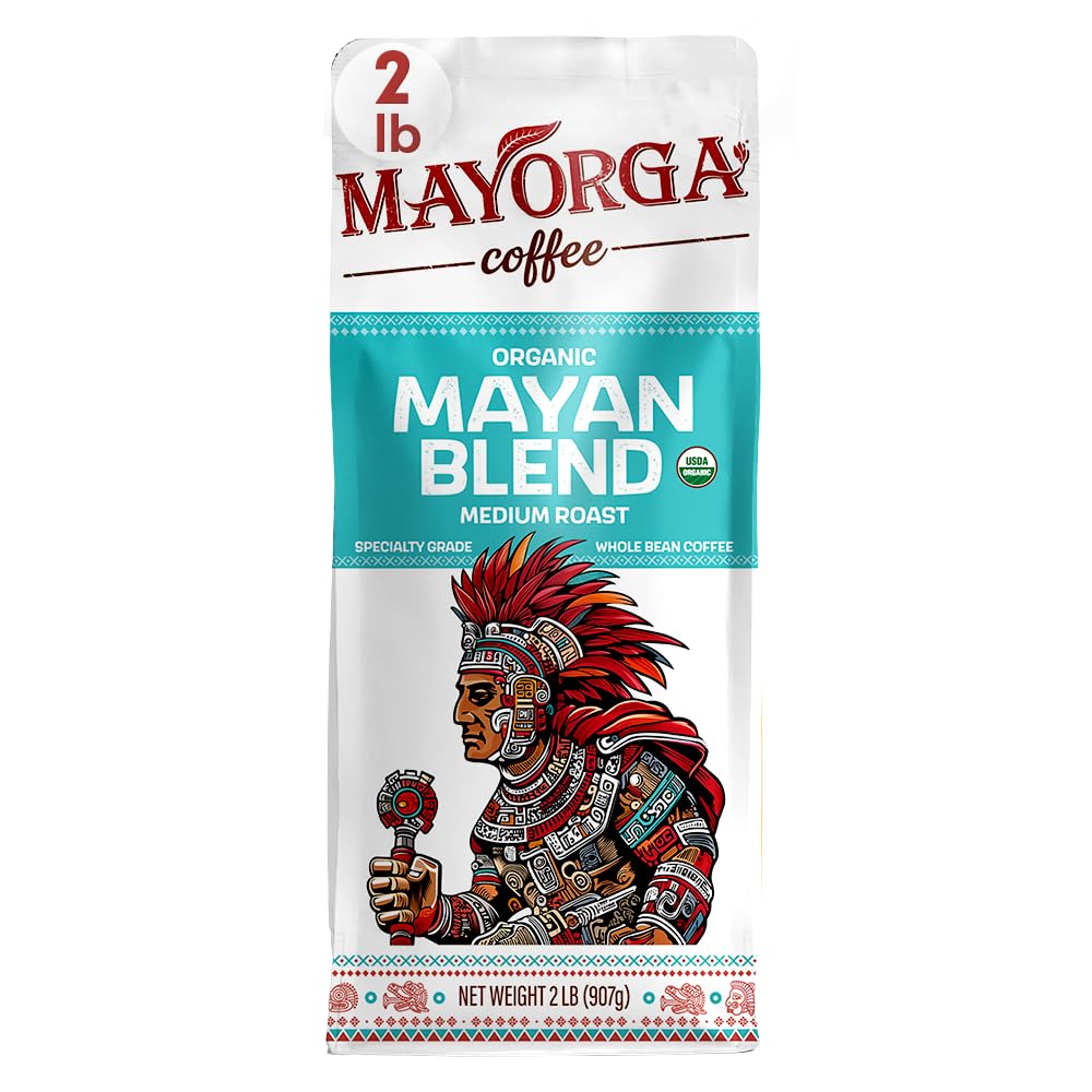Mayorga Mayan Blend 2lb package front view, ideal for balanced, smooth morning coffee.