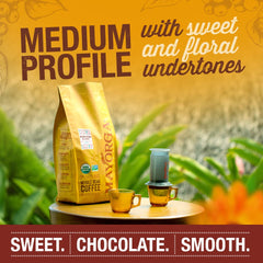 Latin slow-roast process enhances aroma in Mayorga Mayan Blend.