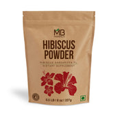 MB Herbals Hibiscus Powder packaging shown for easy storage and use