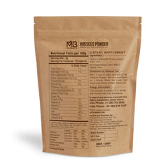 MB Herbals Hibiscus Powder tea brew yields vibrant infusion with natural color