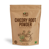 MB Herbals Instant Chicory Powder bottle shows fast-dissolve for quick drinks