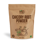MB Herbals instant chicory powder jar for quick hot beverage preparation