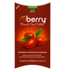 mberry miracle berry tablets close-up for flavor-tripping tastings.