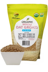 McCabe Organic Whole Oat Groats cooked bowl, hearty breakfast option