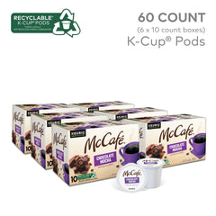 McCafé Chocolate Mocha pods array highlights quick, convenient brewing for busy days.