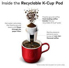 McCafe coffee pod being dispensed into a cup for a quick brew.