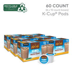 Keurig machine brewing McCafé Iced Frappé for fast iced coffee