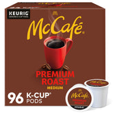 McCafé Premium Roast beans close-up highlighting Arabica quality for rich flavor.