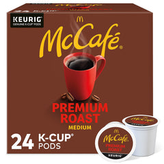 McCafé Premium Roast K-Cup packaging for easy single-serve mornings.