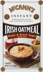 McCann's Maple Brown Sugar Oatmeal packet for quick breakfast