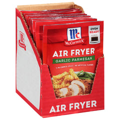 McCormick Air Fryer Garlic Parmesan Seasoning Pack 12 front label for quick dinners