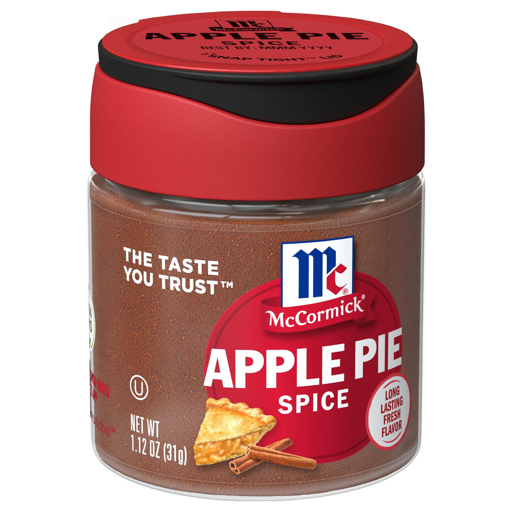McCormick Apple Pie Spice bottle ready to flavor pies with warm cinnamon and nutmeg