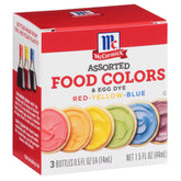 McCormick Assorted Food Colors Egg Dye red bottle adds bold color to frostings and cupcakes
