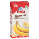 McCormick Banana Extract bottle showcases premium flavor for baking