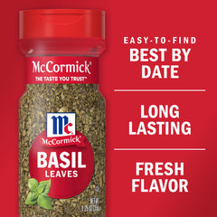 McCormick Basil Leaves ideal for pizza and pasta dishes with tomato sauce