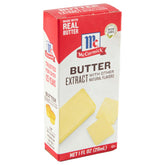 McCormick Butter Extract bottle close-up highlighting rich flavor for baking.