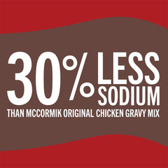 McCormick chicken gravy simmering in pan adds weeknight flavor.
