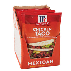 McCormick Chicken Taco Seasoning Mix front-pack for quick weeknight flavor.