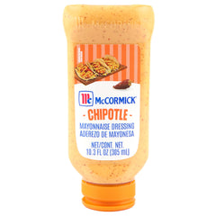 McCormick Chipotle Mayonnaise Dressing bottle front view for flavorful sandwiches