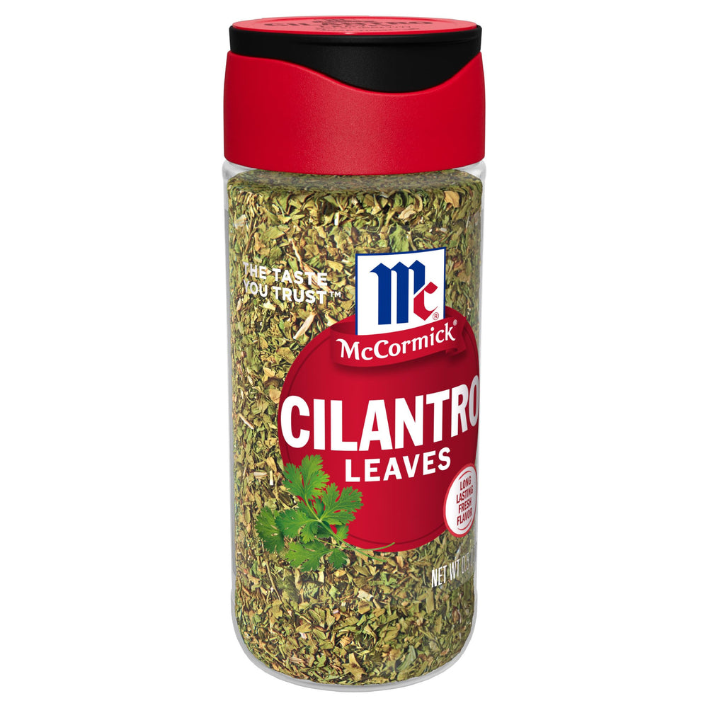McCormick Cilantro Leaves pack shot with fresh, citrusy aroma.
