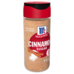 McCormick Cinnamon Sugar bottle front view showing warm flavor for baking