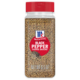 McCormick Coarse Ground Black Pepper enhances steak encrust with bold, earthy heat