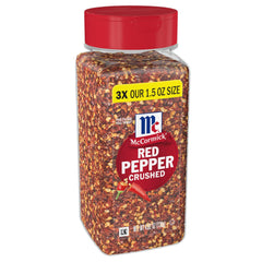 McCormick Crushed Red Pepper flakes close-up for bold flavor in dishes