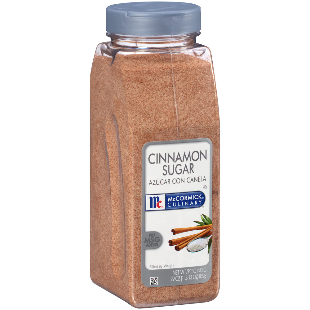 McCormick Culinary Cinnamon Sugar container ideal for sprinkling on cookies and pastries