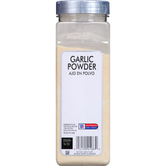 McCormick Culinary Garlic Powder canister top view, ideal for chef-grade seasoning in large batches.
