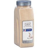 McCormick Culinary granulated garlic 26oz container adds robust flavor to beef rub.
