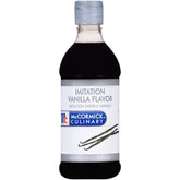 McCormick Culinary Imitation Vanilla bottle shows rich flavor for cakes and frostings.