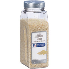 McCormick Culinary Whole Sesame Seeds 16 oz container shown for versatile garnishing and coating
