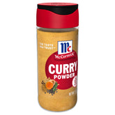 McCormick curry powder jar front for bold Indian flavor.