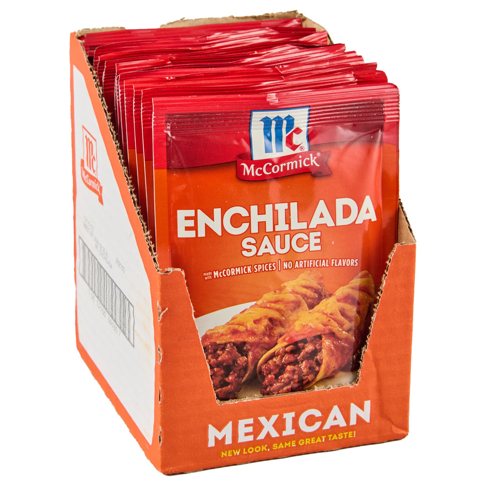 McCormick Enchilada Sauce Mix package front for quick weeknight enchiladas