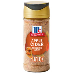 McCormick Apple Cider Finishing Sugar bottle adds fall aroma to cider