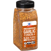 McCormick garlic-onion-black-pepper-sea-salt bottle boosts flavor quickly