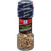 McCormick Garlic Pepper Seasoning Grinder Pack of 3, front view for convenient flavoring