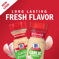 McCormick Garlic Powder pour highlights even distribution in soups and stews