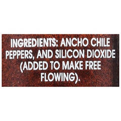 McCormick Gourmet Ancho Chile Pepper ground close-up reveals fine texture and rich color
