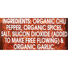McCormick Gourmet Organic Chili Powder label close-up emphasizing certified organic seasoning