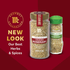 Crushed rosemary on roasted lamb chops with McCormick Gourmet Organic Crushed Rosemary