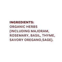 McCormick Gourmet Organic Italian Seasoning close-up of herbs on the blend