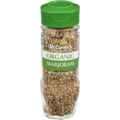 McCormick Gourmet Organic Marjoram bottle front for versatile cooking