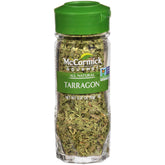 McCormick Gourmet Tarragon bottle highlighting bright aroma for everyday cooking
