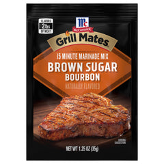 McCormick Grill Mates Brown Sugar Bourbon marinade pack ready to mix for grilling