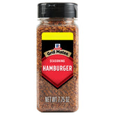 McCormick Grill Mates Hamburger Seasoning container label for confident grilling.