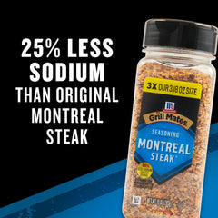 Montreal Seasoning label on bottle for easy identification.